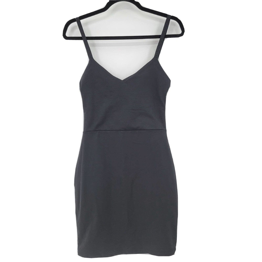 FABLETICS Women's Medium Malindi Black Athleisure Strappy Back Dress